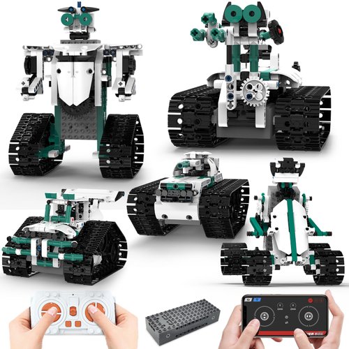 BEHOWL Technique Car Building Blocks Set, 13in1 Remote & APP Control Tracked Racer/Robot/Truck/Tank/Plane, STEM Kits for Kids Age 8-10, Building Toy Gifts for Boys Girls 8-16, (550 PCS)