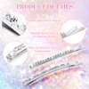 12PCS Silver Bobby Pins for Hair, Elegant Rhinestone Hair Pins Alloy Crystal Hair Clips Bling Diamond Hair Accessories Decorative for Women Ladies Girls Wedding Prom Party