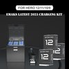Emaks Upgraded Hero 12 11 10 9 Charging Kit,Triple Battery Charger + 3 Enduro Batteries for gopro Hero 12/11/10/9/MINI/Creator Edition,fit for Go Pro Hero12 Hero11 Hero10 Black ADDBD-211 CHDHX-121-CN