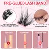 MLEN DIARY Self Adhesive Lash Clusters DIY Eyelash Extensions D Curl Natural 30Pcs Self Adhesive Cluster Lashes 10-14MM No Glue Individual Lashes Self Application at Home