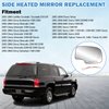 Exterior Passenger Side Heated Mirror Glass Replacement for 2003-2007 Cadillac Escalade, Chevrolet Avalanche, Silverado, Suburban, Tahoe, GMC Sierra, Yukon - Side View Convex Mirror with Turn Signal