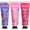 Burt's Bees Christmas Gifts, 3 Body Skincare Stocking Stuffers, Shea Butter Hand Cream Trio Set - Lavender Honey, Watermelon Mint & Wild Rose Berry (3-Pack)