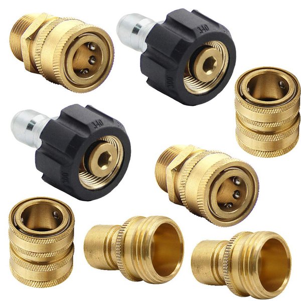 Twinkle Star Pressure Washer Adapter Set, Quick Disconnect Kit, M22 Swivel to 3/8'' Quick Connect, 3/4" to Quick Release