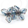 Mistofu 3.93Inch DIY Copper Wire Metal Hand-woven High-level design Barrettes Elegant Hair Accessories, Gifts for Women Girls (Misty blue)