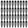40Pcs Silicone Coated Hair Barrettes for Women, Non-Slip Metal Hair Clip Barrettes, Drop Oil Protection Snap Hair Clips for Kids, Teens, Girls(Black)