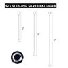 LANCHARMED 3 Pcs 925 Sterling Silver Necklace Extenders for Women Durable Strong Removable Necklace Bracelet Anklet Extension for Jewelry Making(2 3 4 Inch, Silver)