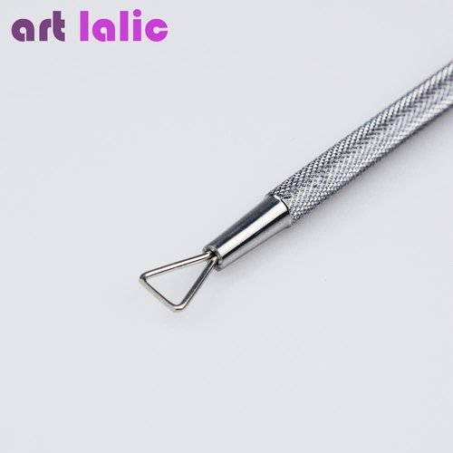 Stainless Steel Triangle Nail Polish UV Gel Removal Stick Rod Cuticle Pusher Manicure Tool Cuticle Pushers