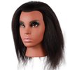 Kalyx Mannequin Head with Human Hair for Cosmetology Braiding Cornrow or Practice Sew in on Hair Doll Head Manikins Hair Training Head