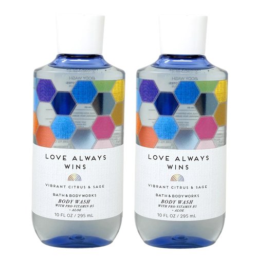 Generic Bath and Body Work LOVE ALWAYS WINS Vibrant Citrus & Sage 2 Pack Body Wash Set - 10 fl oz / 295 mL each