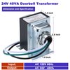 Doorbell Transformer 24V 40VA AC Power Supply Thermostat Power Adapter Hardwired Door Chime Transformer