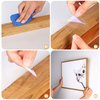 Prudiut 60 Pcs Double Sided Tape Clear Mounting Squares Sticky Tack for Wall Hanging Waterproof Removable Sticky Pads for Fixing Carpet Tape (1.38in +2.36in)