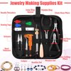Thrilez Wire Wrapping For Jewelry Making, Repair and Beading Supplies Kit with Craft Ring Wire, Tools, Pliers and Jewelry Findings