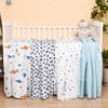 david's kids 4 Pack Baby Muslin Swaddle Blankets, 100% Cotton Swaddling Blankets Wrap for Boys Girls, Ultra Soft Breathable Receiving Blanket, New Born Essentials, Space&Stars