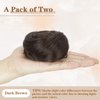 HANYUDIE Space Bun Hair Pieces 2PCS Claw Clip in Hair Bun Mini Bun Hair Scrunchies Extension for Women Girls Natural Black