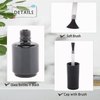 Agidea Empty Gel Nail Polish Bottles, 15ML Empty Nail Polish Bottles with Brush Black, Opaque Round Refillable Fingernail Polish Bottles UV Safe with Mixing Balls & Funnels, Pack of 6