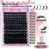SZYZKJ Eyelash Extension Lash Cluster 3D Effect DIY Cluster Thick Volume Lashes Eyelash Extensions 144pcs D Curl Lashes 12-18mm Mix Individual Lashes Cluster Eyelash Cluster Lash Extension