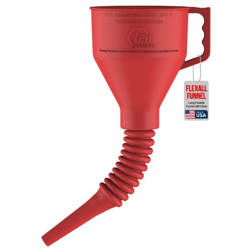 FlexAll Funnel - Long Flexible Funnel with Hose, Perfect for Automotive Use | Funnel for Oil Change, Transmission Fluid | Funnel with Handle | Gas, Diesel, Oil Funnels for Cars - Made in USA