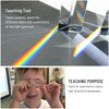 QFkris 4pcs Clear Triangular Prism for Photo Rainbow Lights Crystal Optical Prisms Glass Physics Teaching Refracted Light Spectrum Students Presents Gift,50mm/2inch