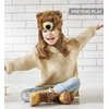 Puzzled Brown Grizzly Bear Hat - Soft Plush Animal Beanie with Ear Flaps, Cozy Fleece, Warm Winter Hat for Kids, Teens, Adults - One Size