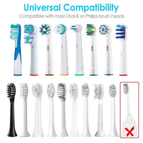Toothbrush Heads Case - Enerfort Brush Head Case Compatible with Oral B and Philips Toothbrush Head - Clear