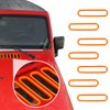 SQQP Hood Vent Cover Cowl Panel Vent Cover Trim, ABS Exterior Accessories for 2007-2018 Jeep Wrangler JK JKU 2/4-Door(Orange)