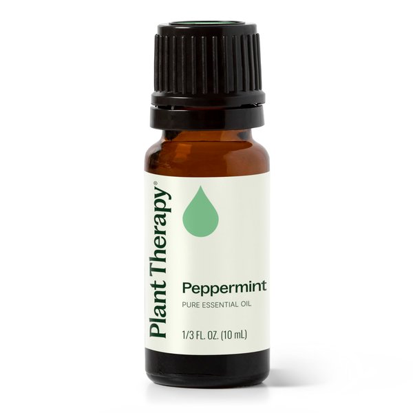 Plant Therapy Peppermint Essential Oil 10 mL (1/3 oz) 100% Pure, Undiluted, Natural Aromatherapy for Diffuser & Topical Use, Digestion, Respiratory, & Massage, Peppermint Oil for Skin & Hair