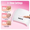 MEFA UV Nail Lamp, 72W UV Light for Gel Nails with 21pcs Lamp Beads, 3 Timers UV Dryer for Gel Nail Polish Polygel Fast Curing, LED Nail Lamp Professional UV Light for Home Salon Nail Tools
