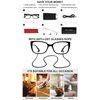 OCCI CHIARI 5.0 Reading Glasses Women Chunky Reader 500 for Lady(1.0 1.25 1.5 1.75 2.0 2.25 2.5 2.75 3.0 3.5 4.0 5.0 6.0)