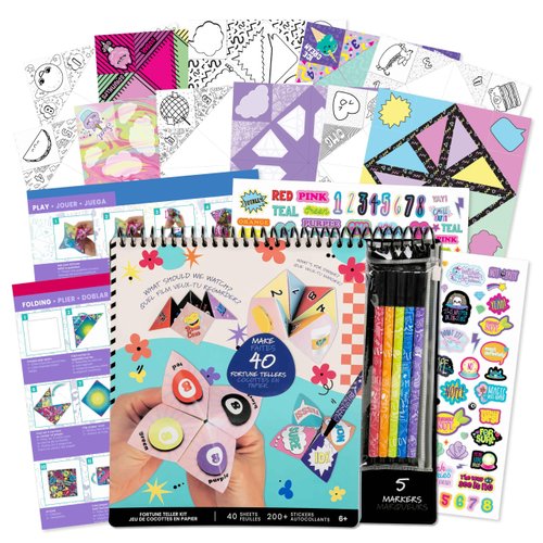 Fashion Angels Fortune Teller Craft Kit, Includes 40 Sheets of Origami Fortune Teller Paper, Ages 6+