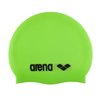 Arena Classic Unisex Soft Silicone Swim Cap for Women and Men, Intensive Training and Racing Comfortable Non-Slip Long Hair Swimming Hat, Acid Lime/Silver