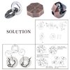 Brain Teaser Puzzle for Adults Puzzles Metal Hole Lock Adult Educational Toy Games for Adults Teens Educational Toy Gift (Bronze)