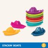 Battat – 10 Bath Boats – Numbered & Stackable Bathtime Toys – Floating Toy Boats For The Bath, Pool, Beach – Educational Toys – 6 Months + – Stackin’ Boats