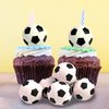 DRWATE 28pcs Soccer Ball Cake Topper Decorations Mini Soccer Ball Cup Cake Decorations For Soccer Party Birthday Party Football Sport Party Supplies (Style 01)