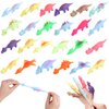 JOFONY 24 PCS Slingshot Dinosaur Finger Toys,Dino Shooter Stretchy Toy Animals Flingers Finger Flying Games Party Favors for Kids 3+ Year Old Birthday Goodie Bag Prizes