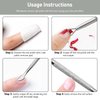 4 Pack Stainless Triangle Gel Nail Polish Remover ，Nail Cuticle Pusher，Cuticle Peeler Scraper Remover Tool for Fingernails and Toenails