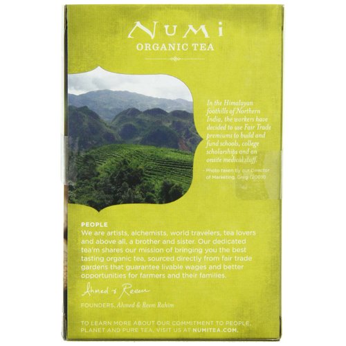 Numi Organic Tea Decaf Ginger Lemon Green Tea, 16 Count (Pack of 3), (Packaging May Vary)