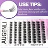 Self-adhesive Natural Lash Clusters Extensions with Tweezers Kits Anime Eyelash Extensions D Curl Wispy Manga Eyelash Clusters Eyelash Extensions Manhua Individual Lashes (H104, 8-16mm)