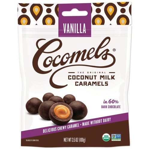 Cocomels Chocolate Vanilla Cocomel Bites, Organic, Dairy Free, Vegan, Gluten Free, Non-GMO, No High Fructose Corn Syrup, Kosher, Plant Based, (1 Pack)