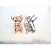Generic Small rose gold or silver tone metal hair claw clip (Primary color: Rose gold), 1 Count (Pack of 1)