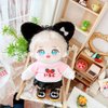 niannyyhouse 20cm Plush Doll Clothes Loose Long Sleeve Sweatshirt Accessories Kpop Doll Dressup (Pink)