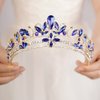 JWICOS Crystal Tiara and Crown for Women Elegant Princess Crown for Girls Wedding Tiara Headband for Wedding Prom Birthday Party Pageant Halloween Costume (Blue)
