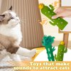 Andiker Catnip Toy for Cats, Cute Bamboo Shapes with Soft PP Cotton Bite-Resistant Cat Chew Toy with Catnip and Crinkle Paper Entertaining Interactive Cat Toy for Indoor Cats and Kitten (Bamboo)