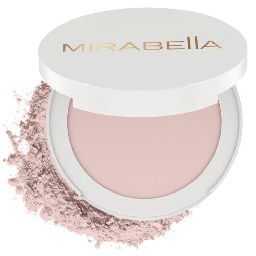 Mirabella Invincible For All Pure Pressed Powder Foundation Makeup, Buildable Mineral Foundation & Blurring Setting Powder for All Skin Types - HD Matte Finishing Powder - Porcelain P1