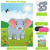 PLULON Pin The Nose on The Elephant Party Game with Elephant Nose Stickers for Kids Birthday Party Supplies, Animal Party Carnival Party Supplies