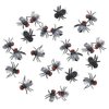 UUYYEO 100 Pcs Halloween Plastic Flies Realistic Little Flies Mini Tiny Flies Scary Insects Insect Miniatures Funny Prank Props Party Supplies