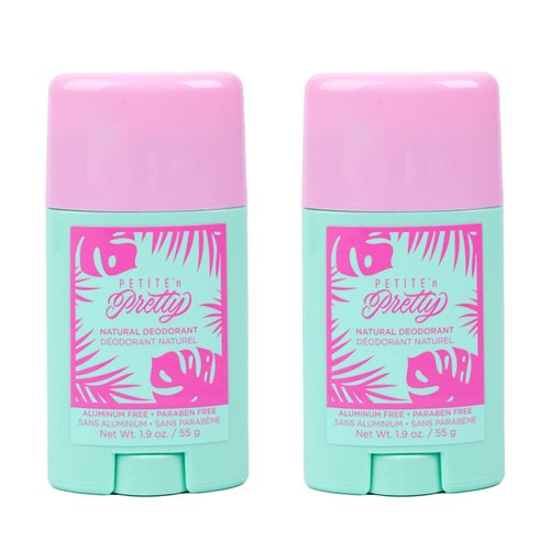 Petite 'n Pretty 2-Pack Natural Deodorant for Kids, Children, Tweens and Teens - Pediatrician & Dermatologist Approved - Made in the USA