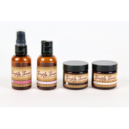 ANTI AGING KIT (2oz SET) Cleanser Toner Moisturizer Vitamin C Skin Care Facial Fine Lines Wrinkle Reducer Cell Pores Organic Vegan Face Firming Lotion