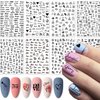 8 Sheets Letter Nail Art Sticker Heart Lips Nail Decals Self-Adhesive Design Stickers Letters Alphabet Hearts Lips Nail Stickers for Women Girls Valentines Day Nail Decoration DIY Manicure Tips