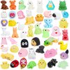 ONEST 50 Pieces Mini Animal Figurines Playset Hand Painted Little Animal Toys Resin Small Animal Figures for Kids Adults