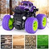 4 Pack Monster Truck Toys - Friction Powered Push and Go Toy Cars, Inertia Car Toy Set Stunt Toy Vehicles, Birthday Party Supplies for Boys and Girls